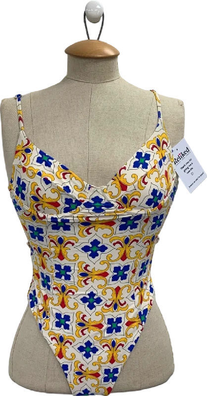 Weworewhat Multi-Coloured Printed Swimsuit UK XS