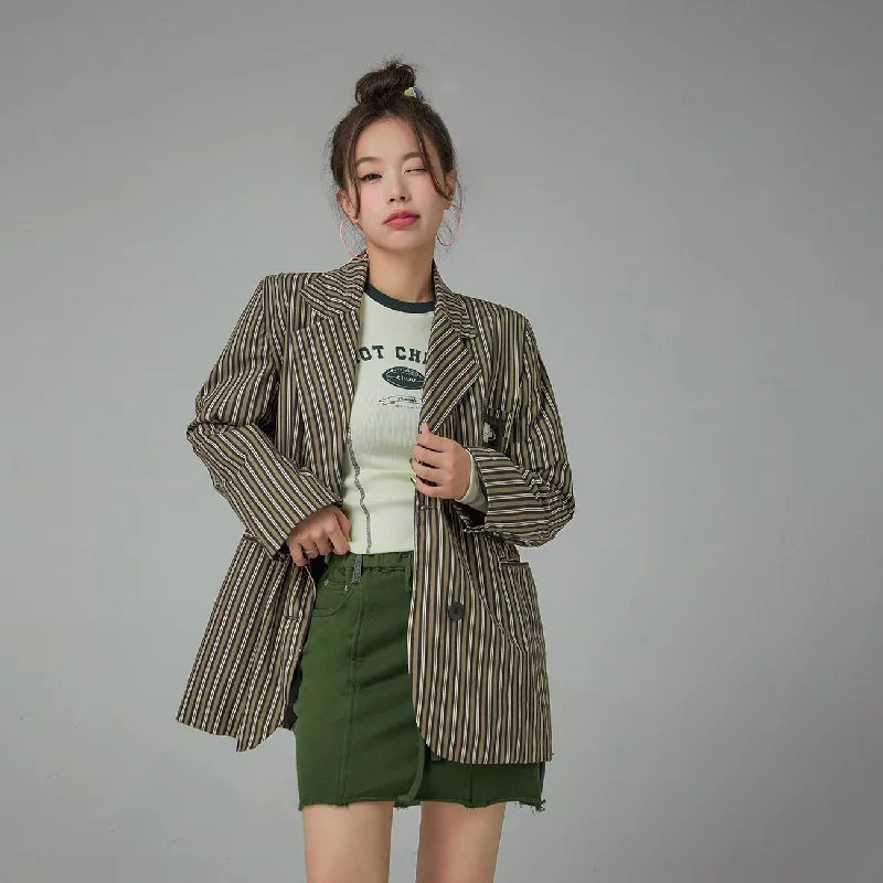 Boss Girl Striped Suit Jacket