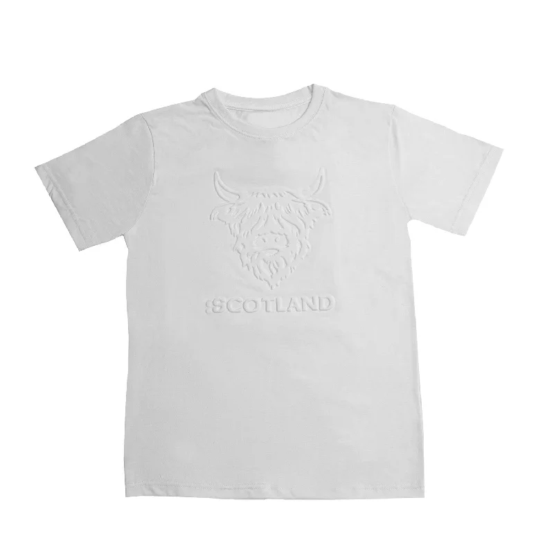 Luxury T-ShirtsAdults T-Shirt Embossed Cow/ Scotland