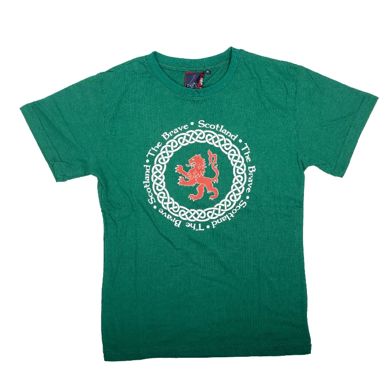 Tasseled T-ShirtsAdults Tshirt Celtic Lion Scot The Brave Irish Green