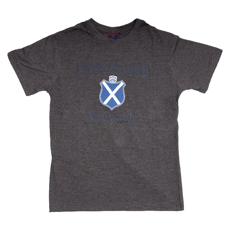 Hunting T-ShirtsAdults Tshirt Edin Shield/ Scotland Charcoal