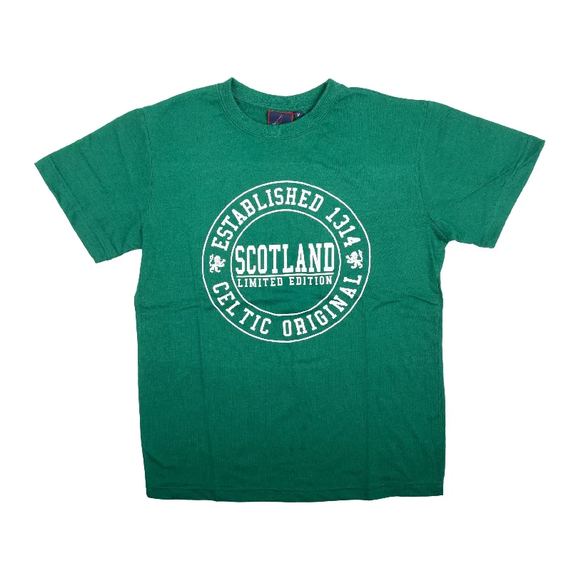 French Terry T-ShirtsAdults Tshirt Rnd Scotland Est1314 Celt. Irish Green