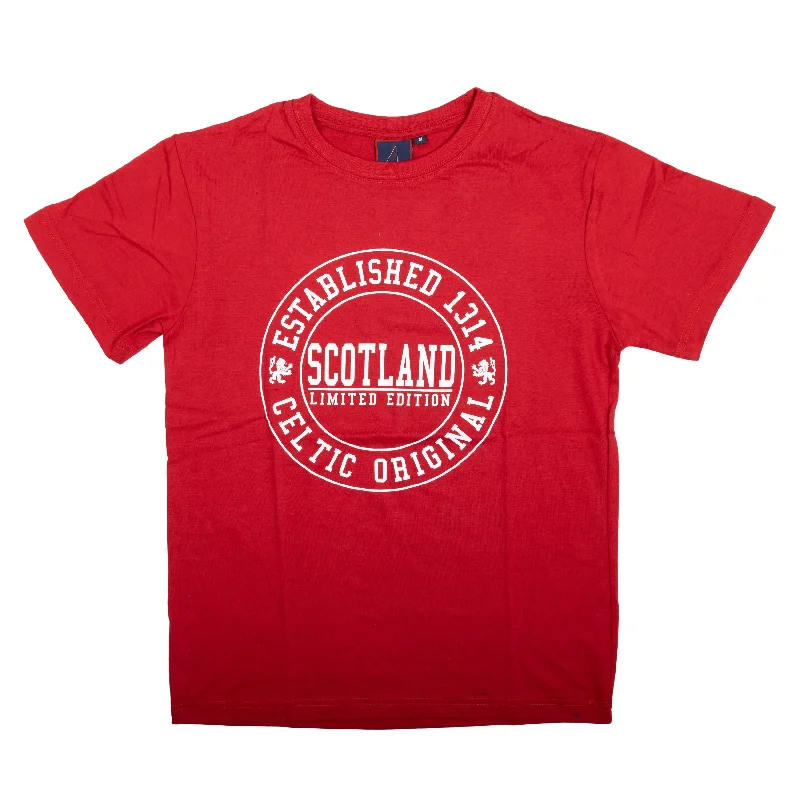 Sleep T-ShirtsAdults Tshirt Rnd Scotland Est1314 Celt. Red