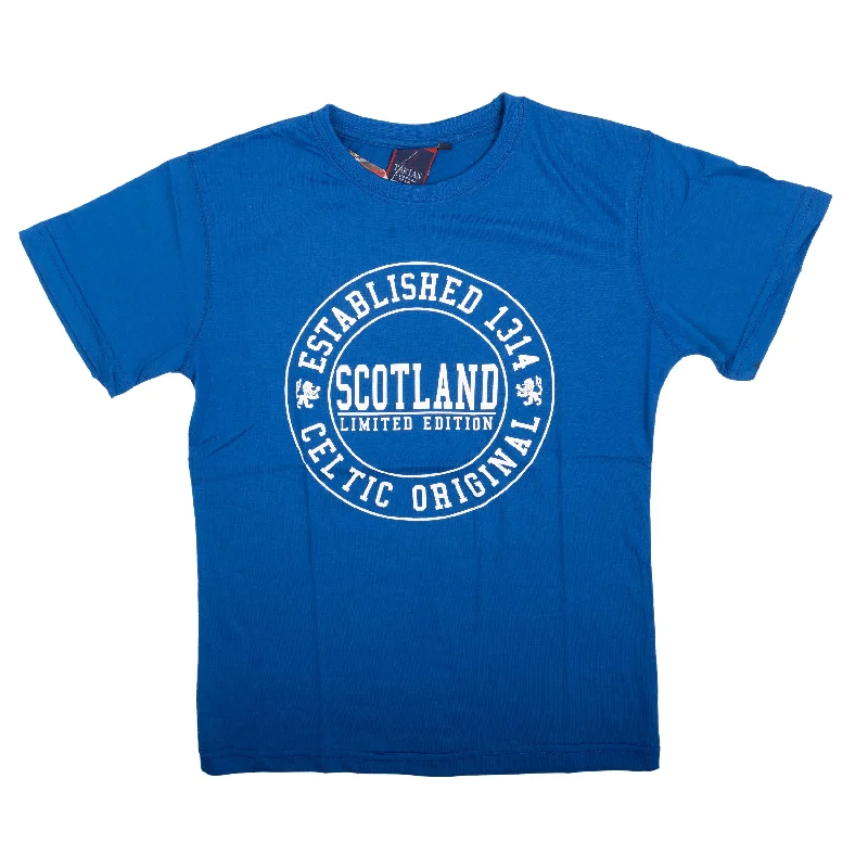 Running T-ShirtsAdults Tshirt Rnd Scotland Est1314 Celt. Royal Blue