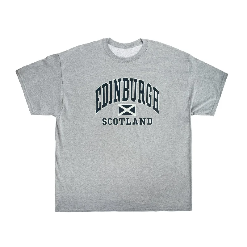 Designer T-ShirtsEdinburgh Harvard Print T-Shirt Sports Grey