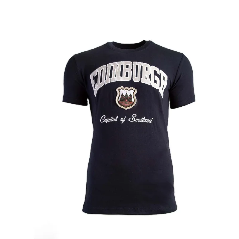 Athletic T-ShirtsEdinburgh Applique Tee Navy/Grey