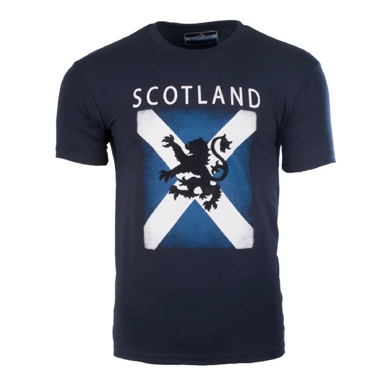 Oversized T-ShirtsGents Scotland Distressed Saltire Lion T-Shirt