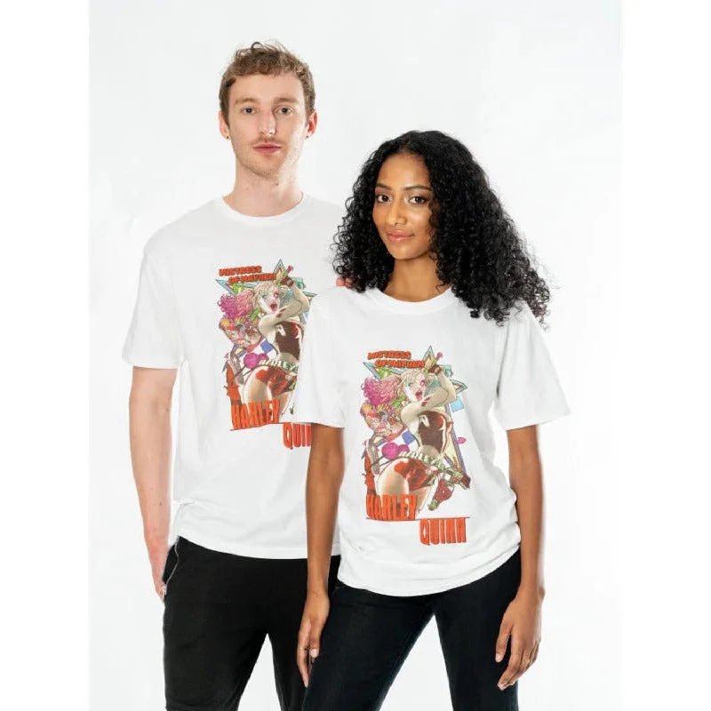 Festival T-ShirtsHarley Quinn White Adult Anime Mayhem T-shirt