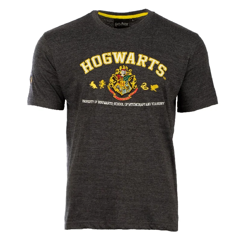 Asymmetrical T-ShirtsHarry Potter T-Shirt - Hogwarts Quidditch Charcoal/White