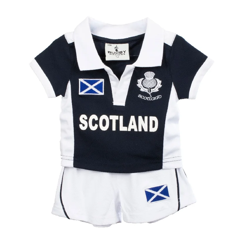 Limited Edition T-ShirtsKids Cool Scotland Rugby Shirt & Shorts Kit Navy