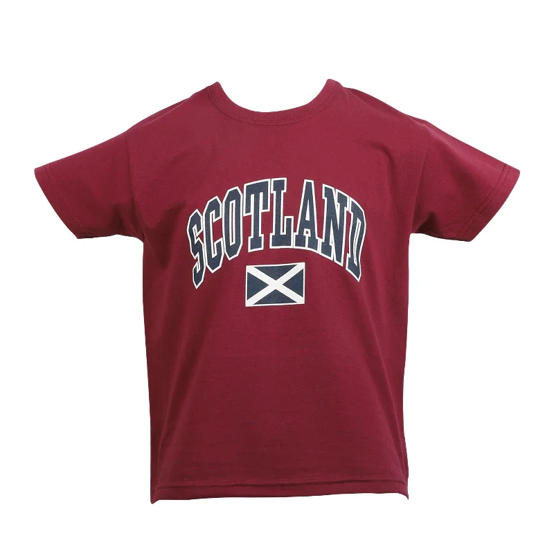 Metallic T-ShirtsKids Scotland Harvard Print T/Shirt Maroon