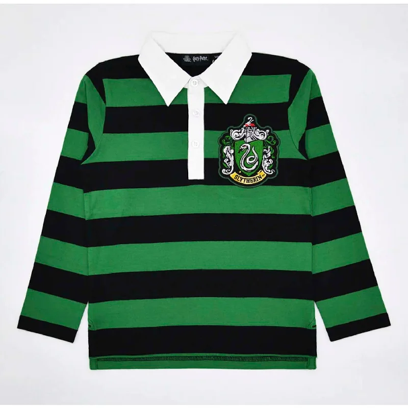 Hemp T-ShirtsKids Slytherin Rugby Ls Stripe Tee