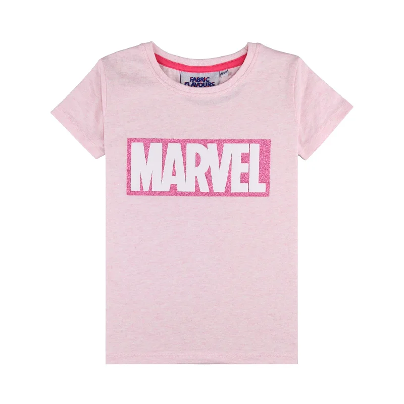 Athletic T-ShirtsMarvel Glitter Pink T-Shirt