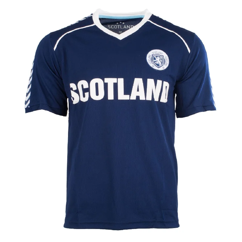 Quick-Dry T-ShirtsMen's Plain Scotland Football Shirt  Navy