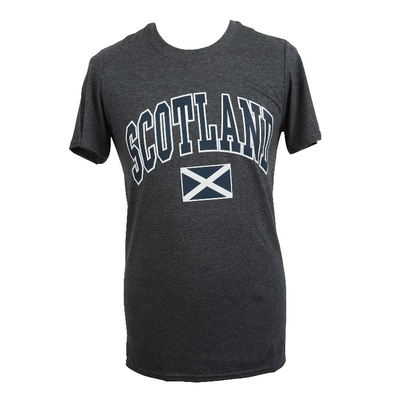 Lace-Up T-ShirtsScotland Harvard Print T/Shirt Dark Heather