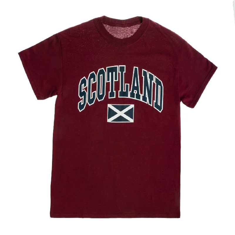 Painted T-ShirtsScotland Harvard Print T/Shirt Maroon