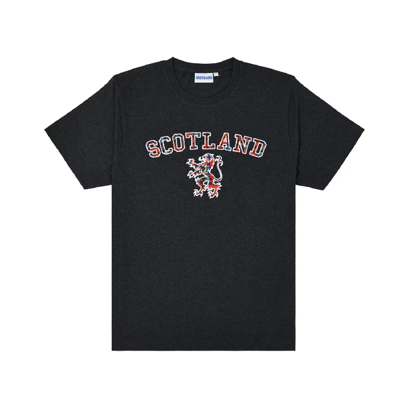 French Terry T-ShirtsScotland Tartan Lion Tshirt