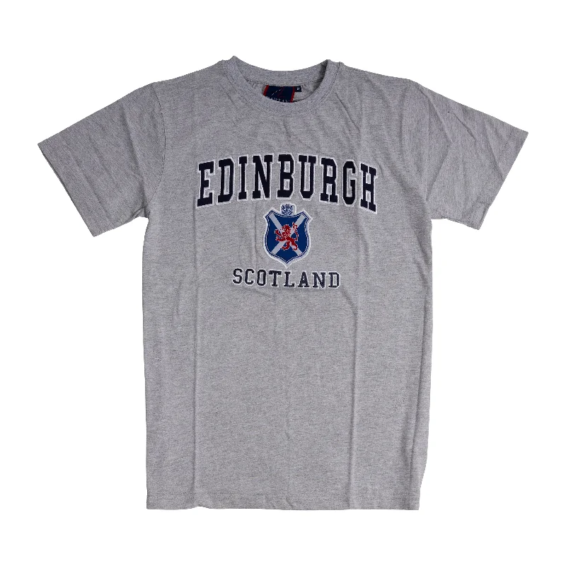 High-Fashion T-ShirtsEmbroidered T-Shirt Edinburgh Scotland Shield