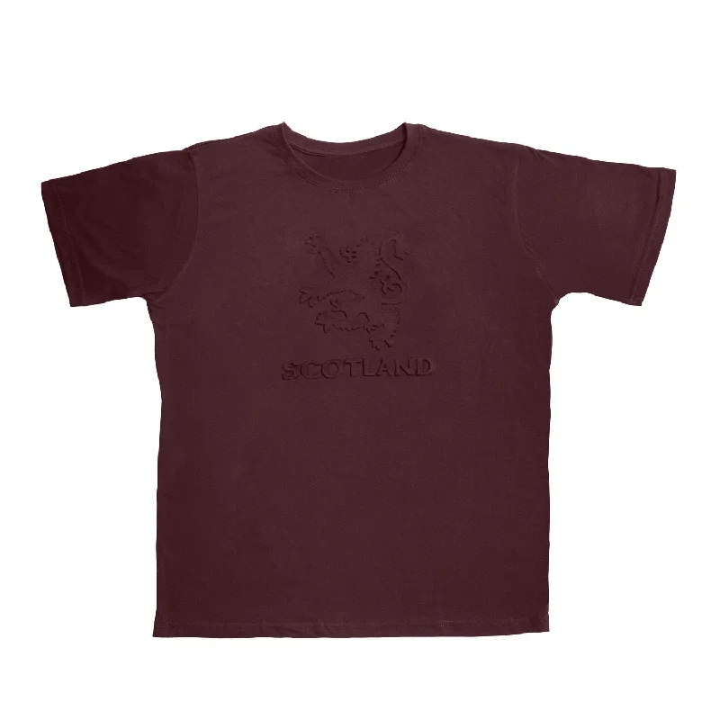 Hiking T-ShirtsScotland T-Shirt Rampant Lion Embossed Design