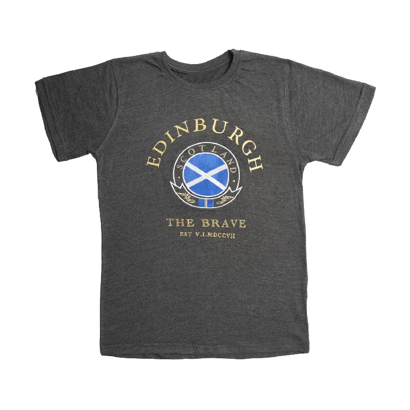 Gym T-ShirtsT-Shirt Gold Circle Edin/Scot/Flag/Brave