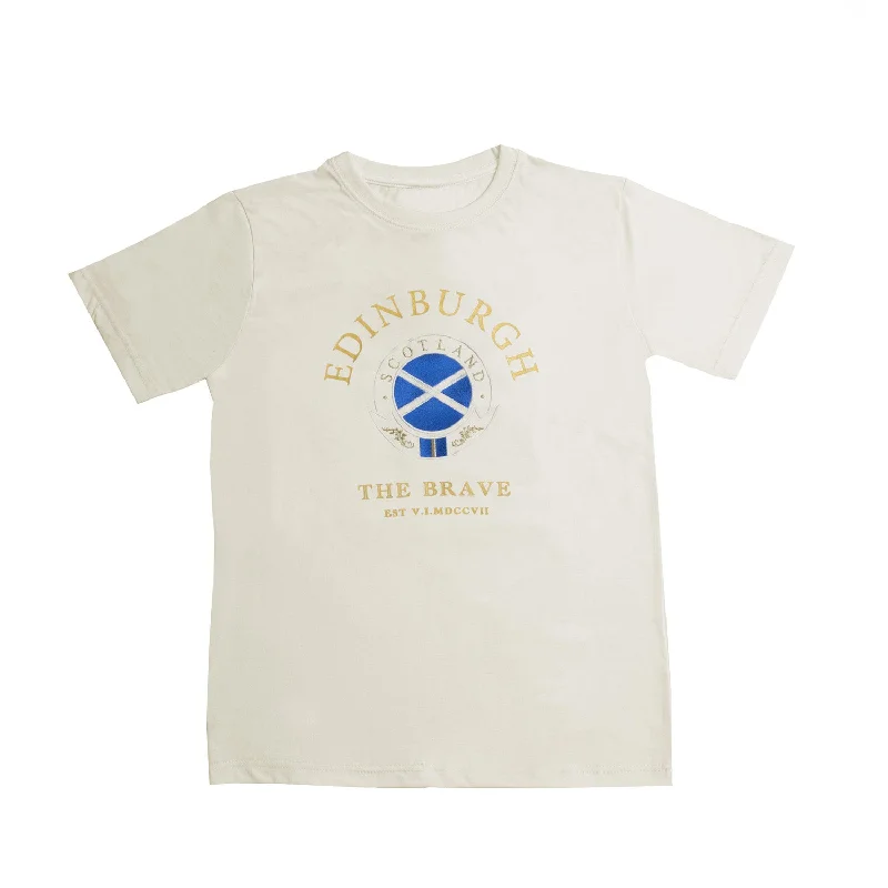 UV-Protection T-ShirtsT-Shirt Gold Circle Edin/Scot/Flag/Brave