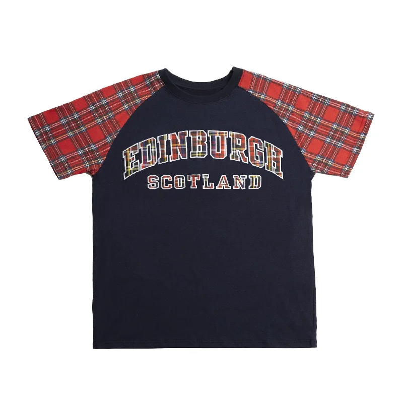 Running T-ShirtsT-Shirts Emb Edin/Scotland Tartan Sleeve