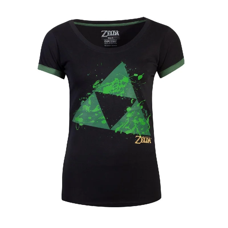 Cotton T-ShirtsZelda Triforce Splatter Women's T-Shirt