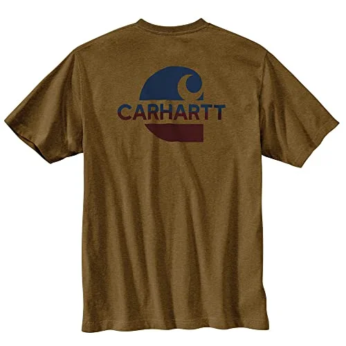 High-Fashion Short Sleeve TopsCarhartt 105710 Men's Loose Fit Heavyweight Short-Sleeve Pocket C Graphic T-Shi - X-Large Tall - Oiled Walnut Heather