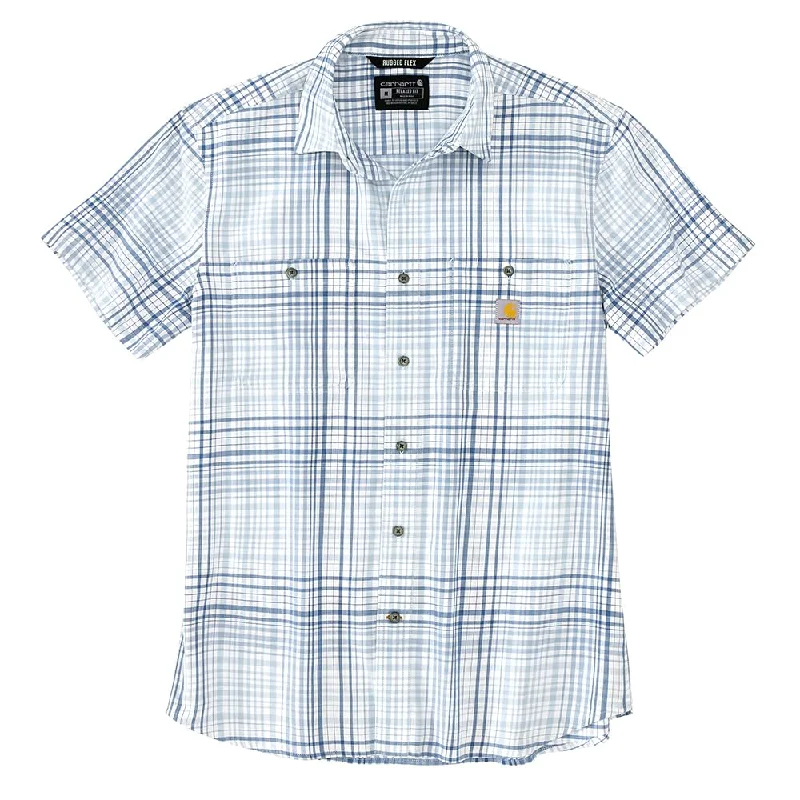 Outdoor Short Sleeve TopsCarhartt 106139 Men's Rugged Flex® Relaxed Fit Lightweight Short-Sleeve - Large - Fog Blue