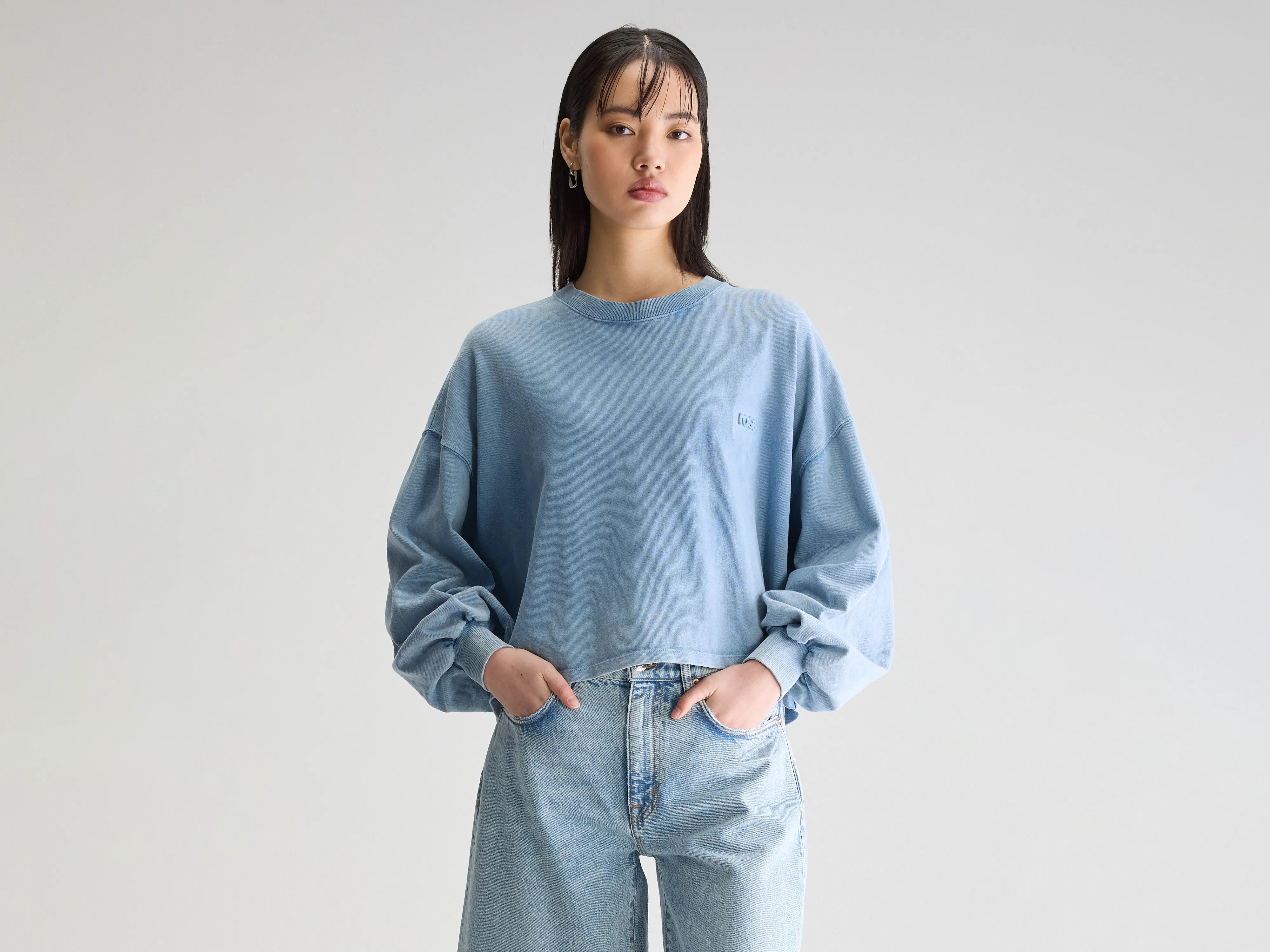 Distressed T-ShirtsFranco long-sleeve t-shirt (251 / W / DENIM)