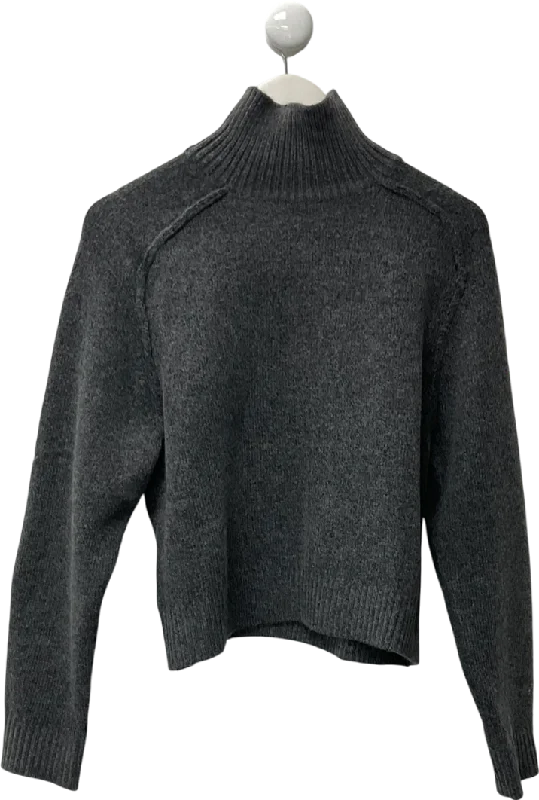 H&M Grey Turtleneck Jumper UK S