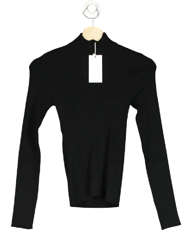 MANGO Black Turtleneck Knit Sweater UK S