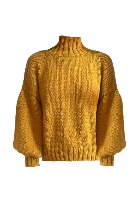 MUSTARD EVE MIDI TURTLENECK SWEATER