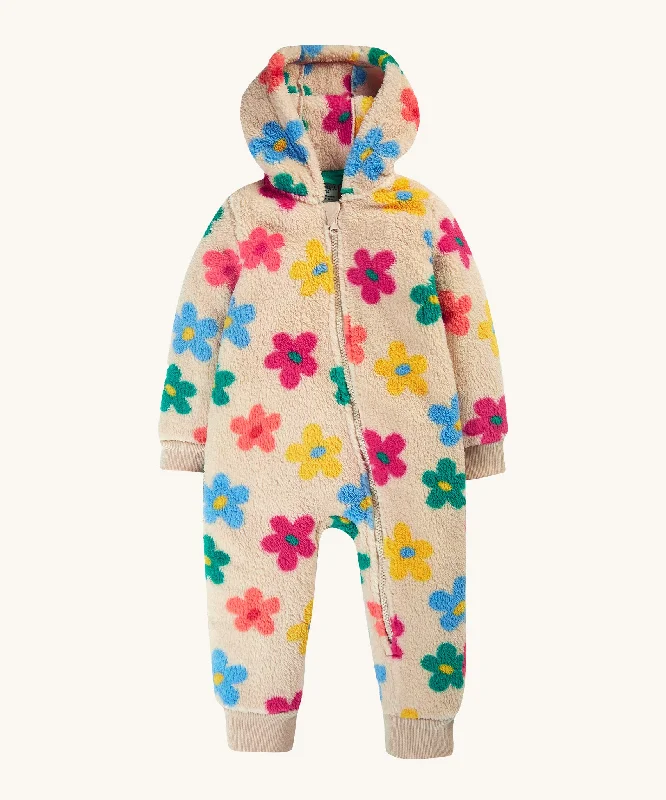 Frugi Cosy Ted Snuggle Suit - Flower Pop